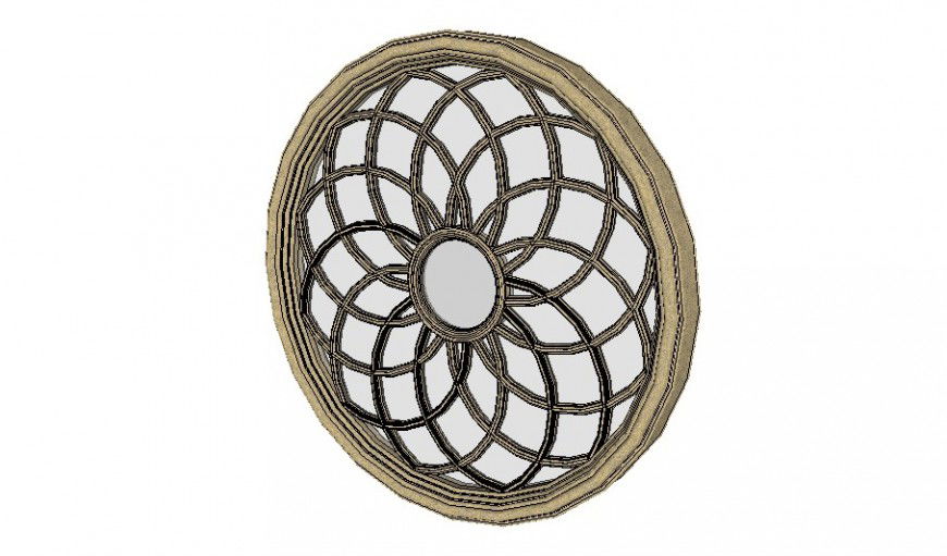 Rose shape window 3d in sketch up