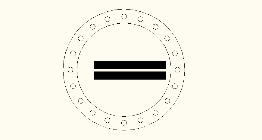 Round light fitting detail elevation dwg file
