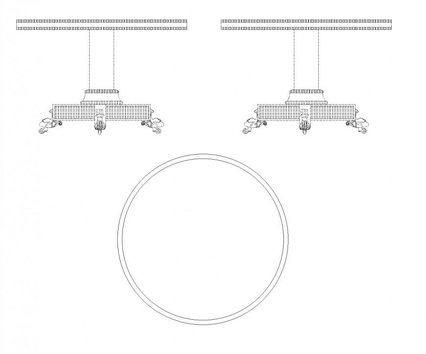 Round table CAD block autocad file