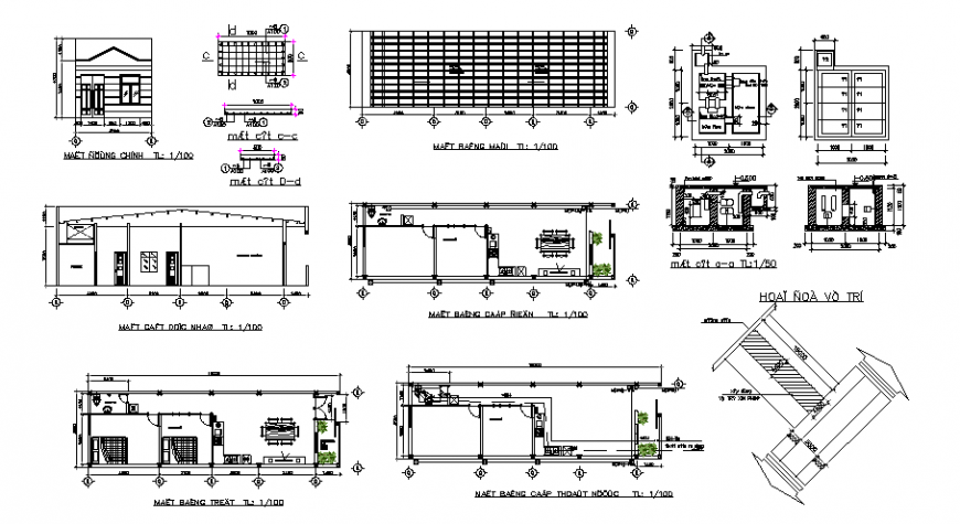 Row – house plan and elevation autocad file