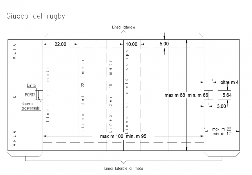 Rugby 2 D plan autocad file
