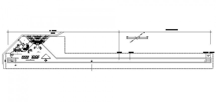 Runway plan detail drawing in dwg AutoCAD file.