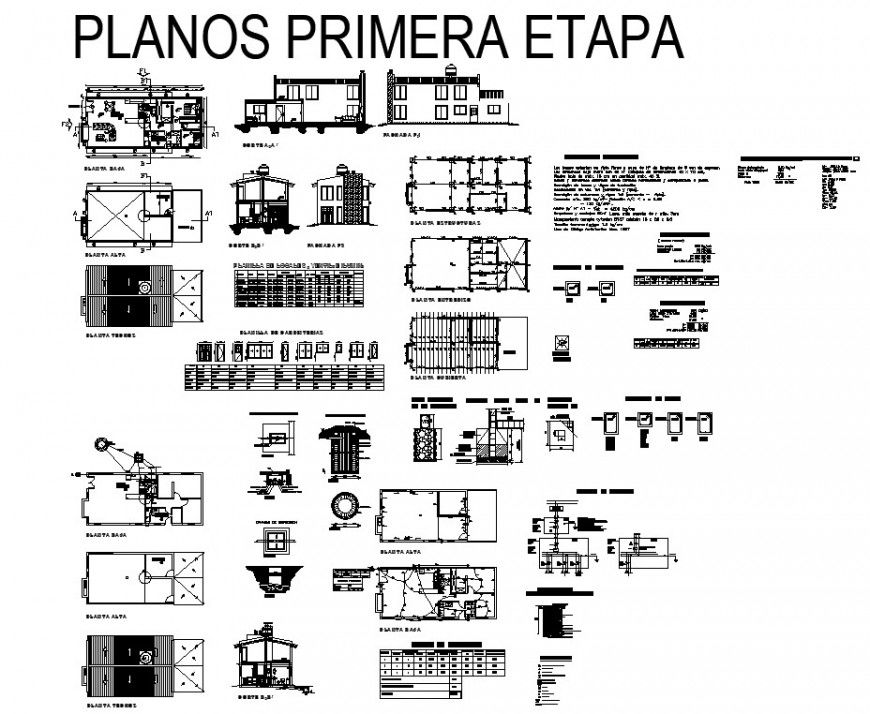 Rural house working drawing in dwg file.