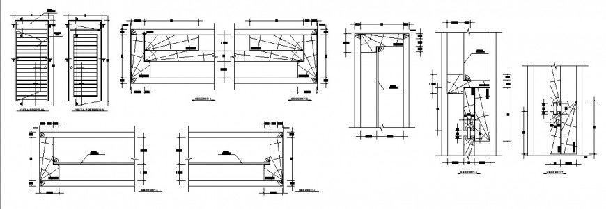 Safety door detail drawing in dwg AutoCAD file.