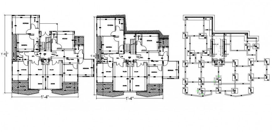 Salon floor house plan autocad software