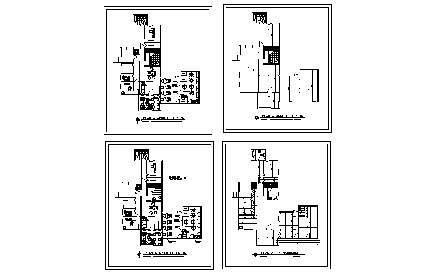 Salon plus boutique store floor plan and auto-cad details dwg file