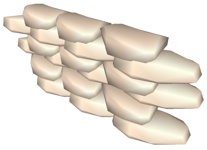 Sand Bags 3D CAD DWG Drawing for Construction and Civil Engineering