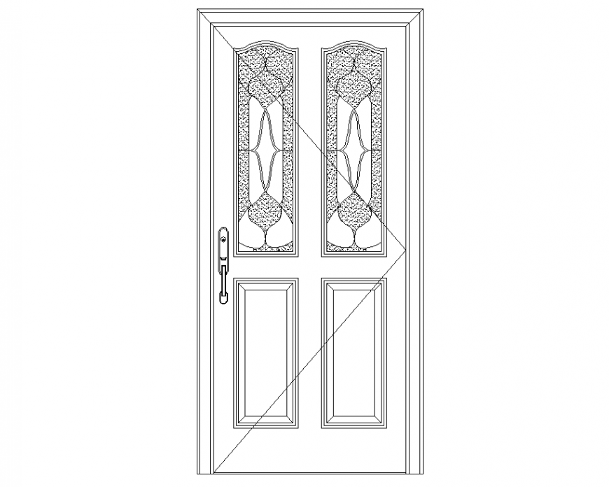 Sanding door CAD blocks detail dwg file