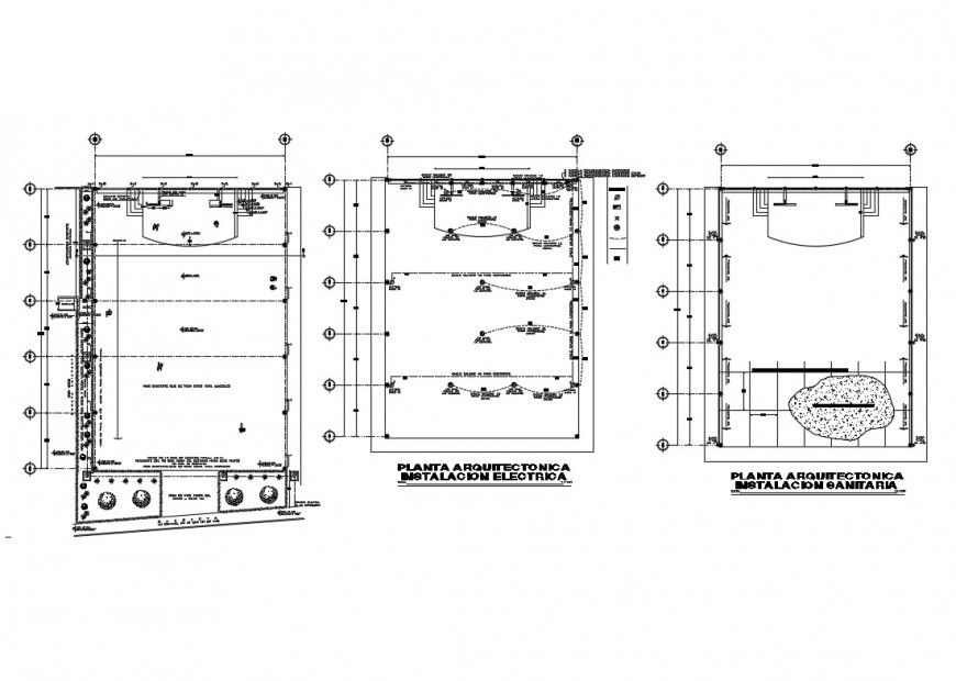 Sanitary and electrical installation block 2d view layout plan in autocad format