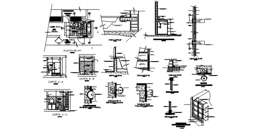 Sanitary bathroom plan drawings 2d view autocad file