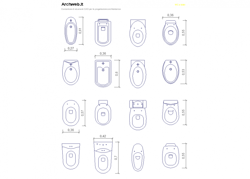 Sanitary blocchi autocad detail dwg file