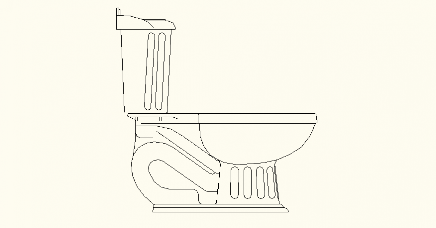 Sanitary blocks and fitting english toilet detail elevation and plan autocad file