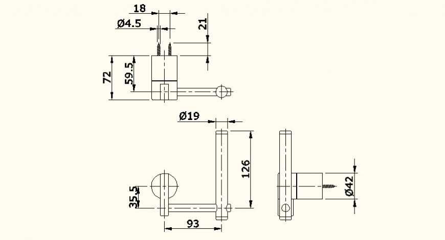 Sanitary blocks and piping system detail elevation dwg file