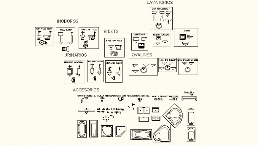 Sanitary blocks and system detail elevation dwg file