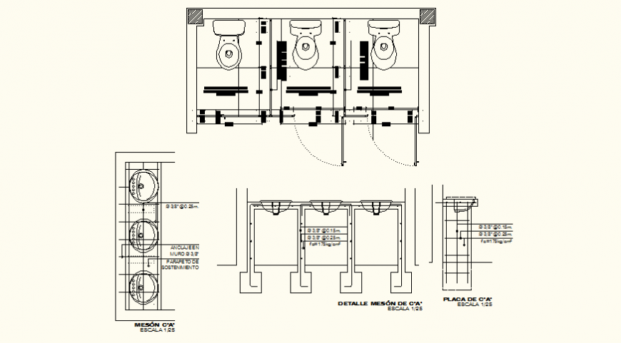 Sanitary blocks and units detail elevation and plan autocad file