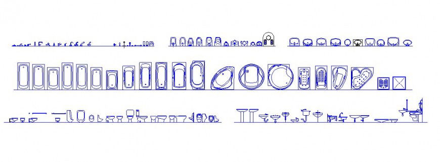 Sanitary blocks detail 2d drawing layout autocad file