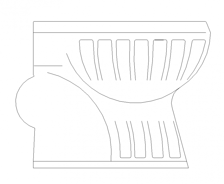 Sanitary blocks toilet detail elevation 2d view autocad file