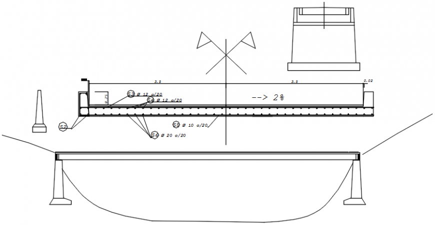Sanitary detail of bath tub plan and elevation in AutoCAD file