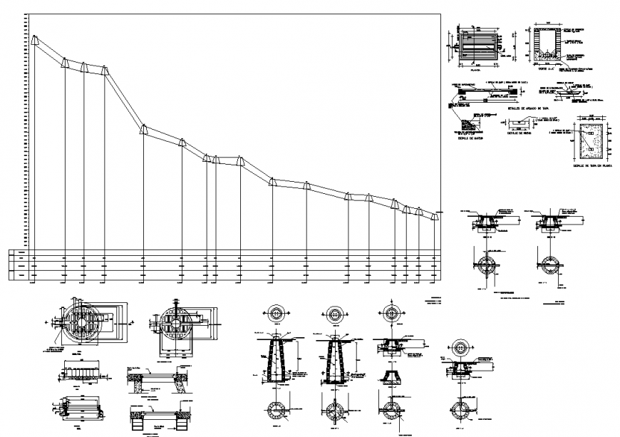 Sanitary drainage system drawing in dwg file.