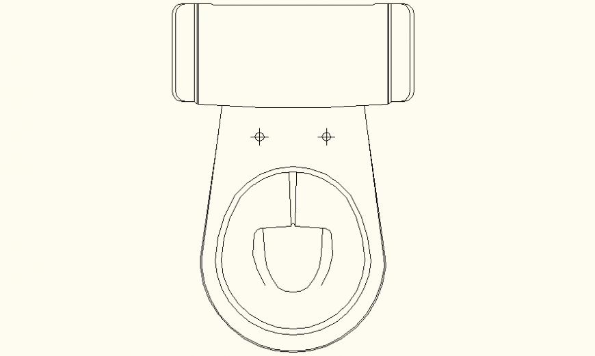 Sanitary English toilet detail elevation and plan dwg file