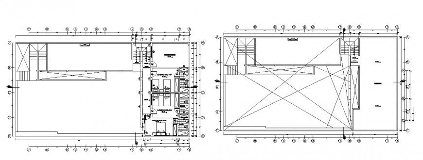 Sanitary facilities plan and installation drawing details for hospital floor dwg file