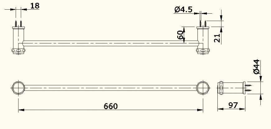Sanitary fitting and pipping detail elevation autocad file