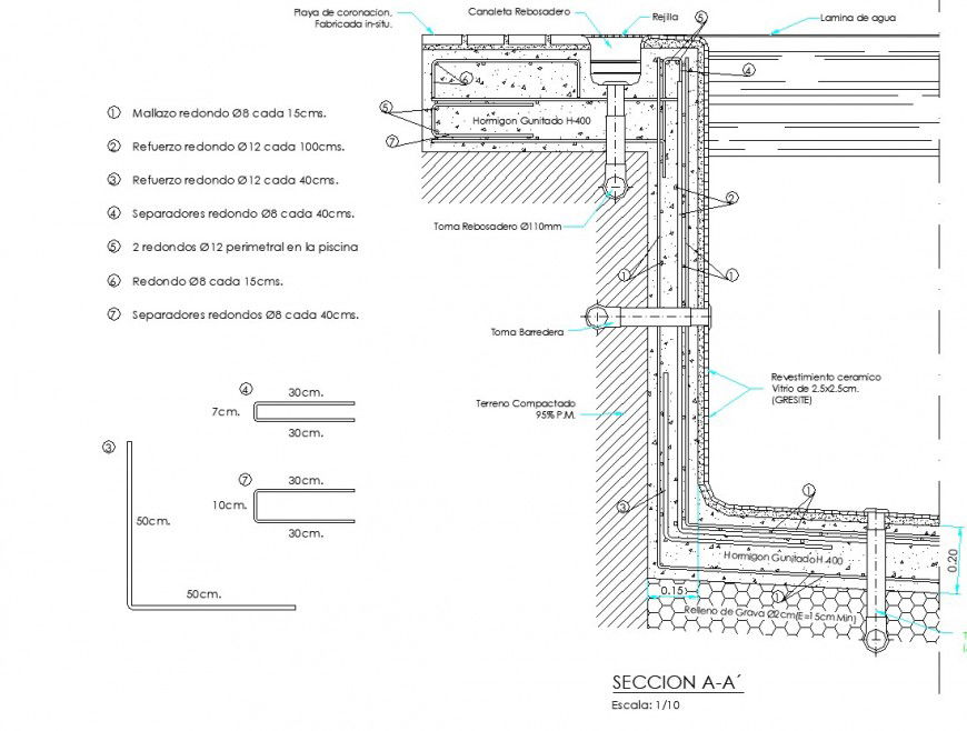 Sanitary fitting cross section detail 2d view CAD block layout file in dwg format