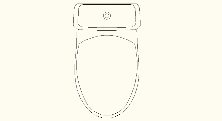 Sanitary flush toilet detail elevation dwg file