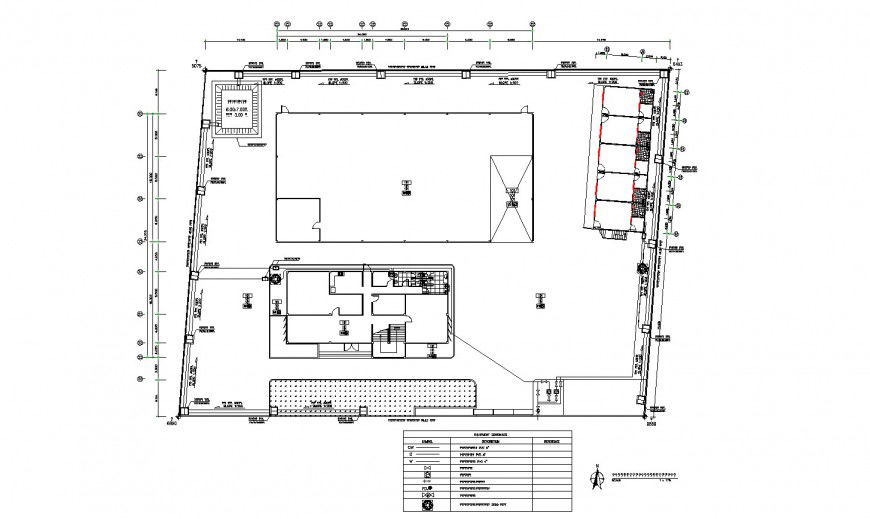 Sanitary installation and drainage sewer system details of office floor dwg file