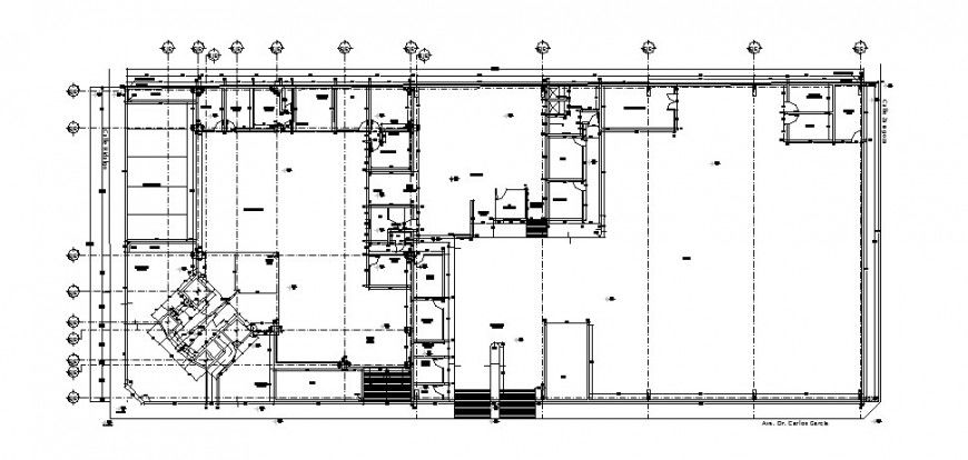 Sanitary installation and plan details of office building dwg file