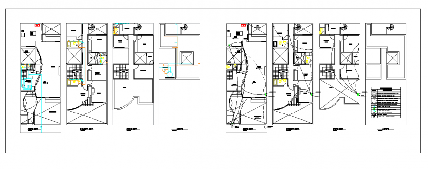 Sanitary installation design drawing of small house drawing design