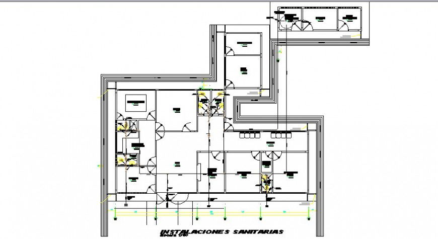 Sanitary installation details of health clinic cad drawing details dwg file