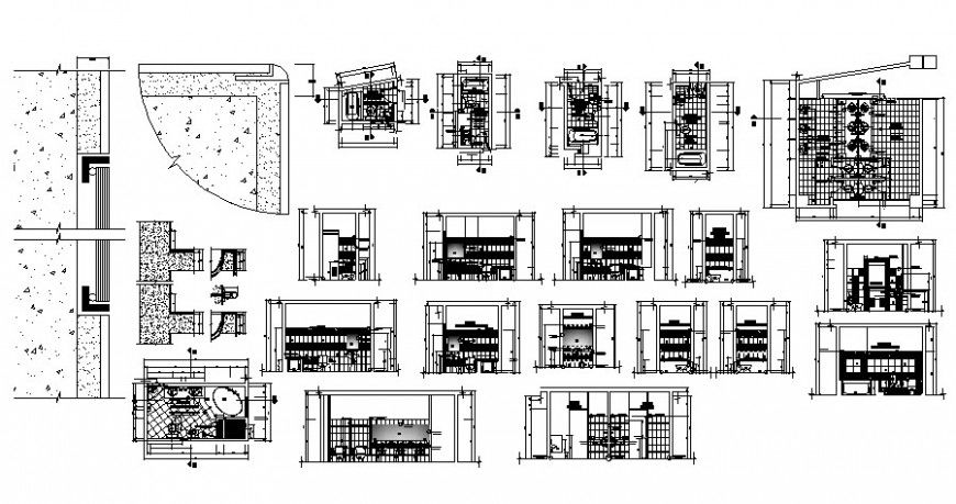 Sanitary installation drawing in autocad software