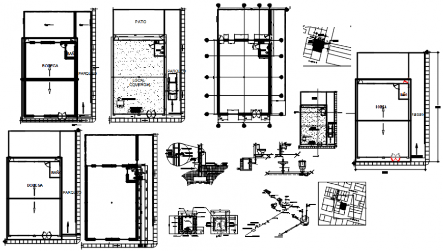 Sanitary installation isometric view and single line view in AutoCAD