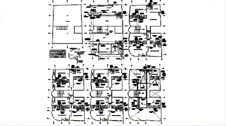 Sanitary installation of all houses of apartment building dwg file