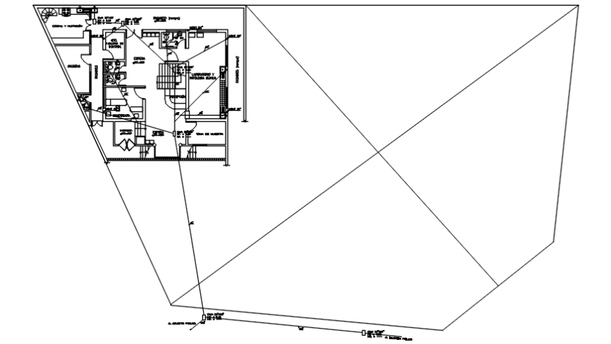 Sanitary installation of ground floor plan of clinic in AutoCAD