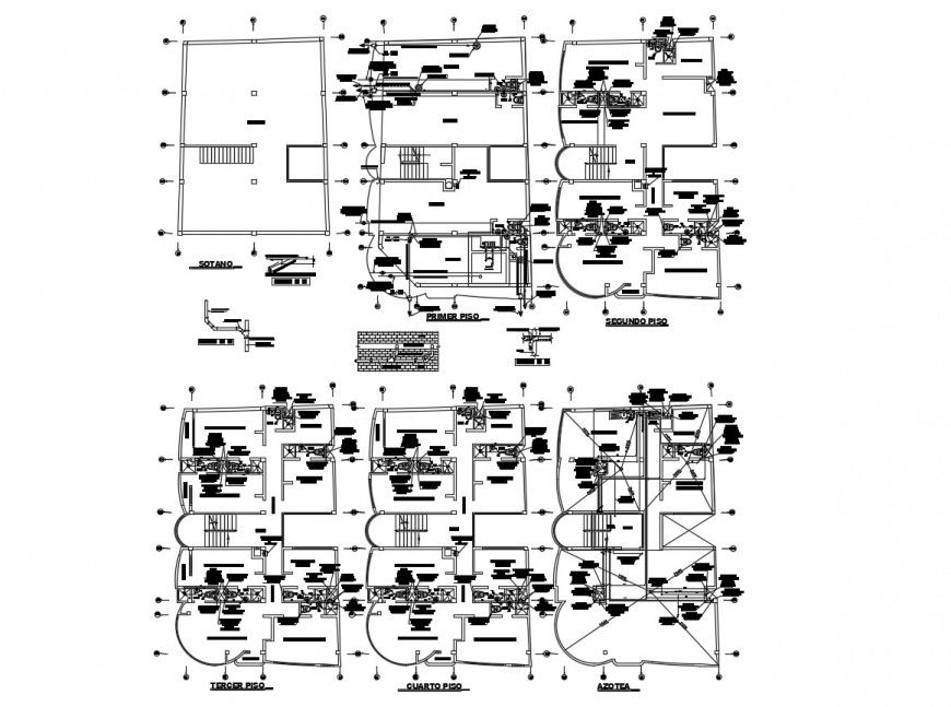 Sanitary installation of office area in auto cad file