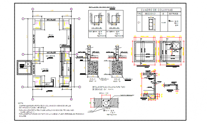 Sanitary installation of Project design drawing of small house design drawing