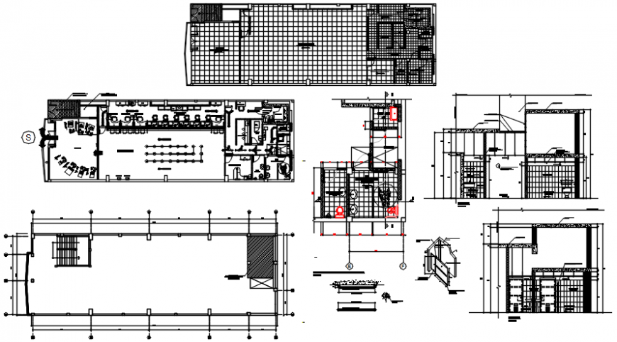 Sanitary installation view in AutoCAD