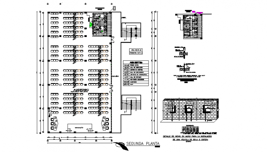 Sanitary installation with washing area and isometric view in auto cad