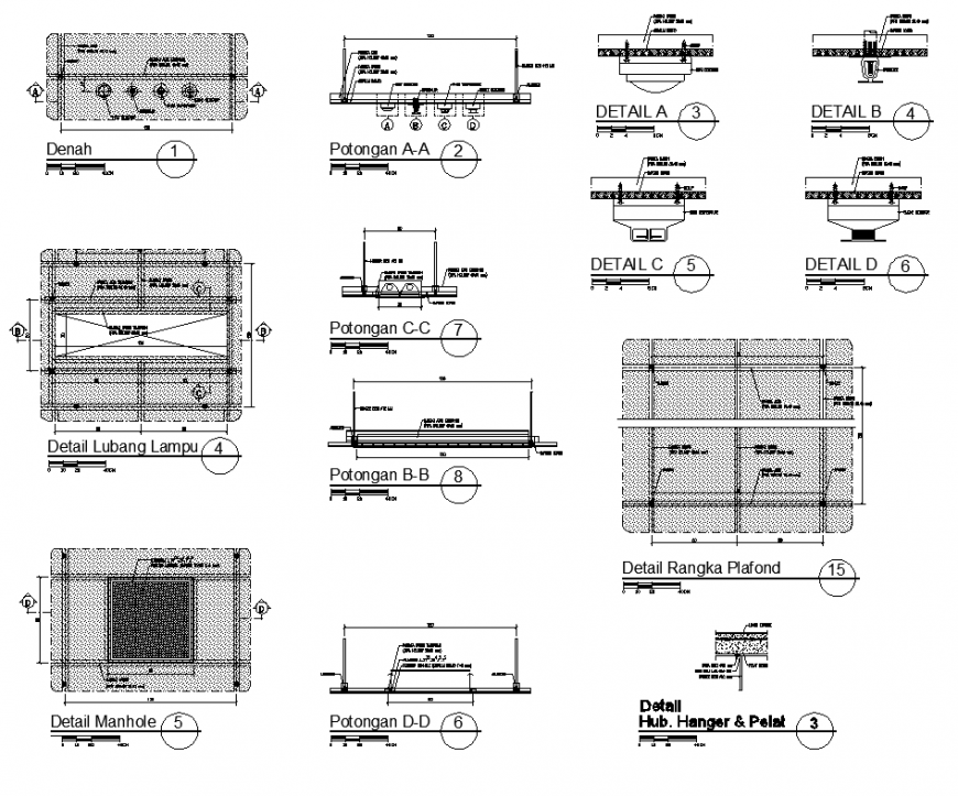 Sanitary man-hole structure detail 2d view layout plan and section dwg file
