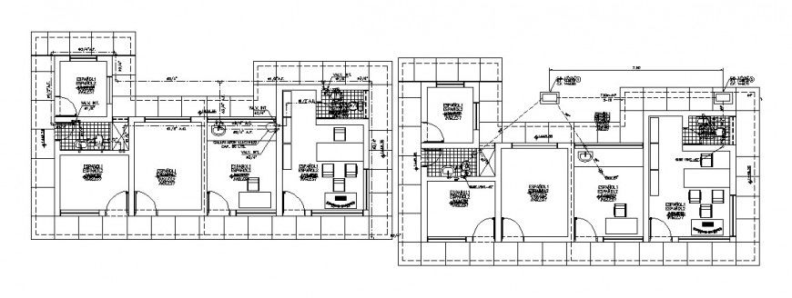 Sanitary plan ,elevation of different block in AutoCAD