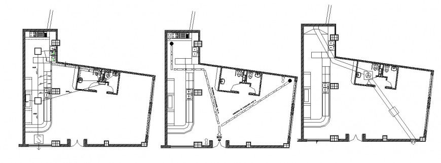 Sanitary plan and installation drawing details for house floors dwg file