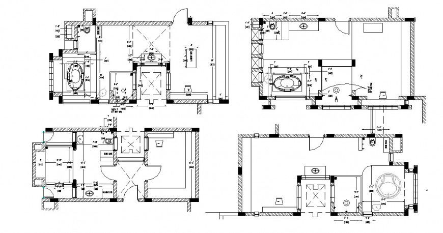 Sanitary plan and installation drawing details of all floors of house dwg file