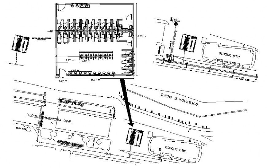 Sanitary public bathroom blocks plan and area details in autocad