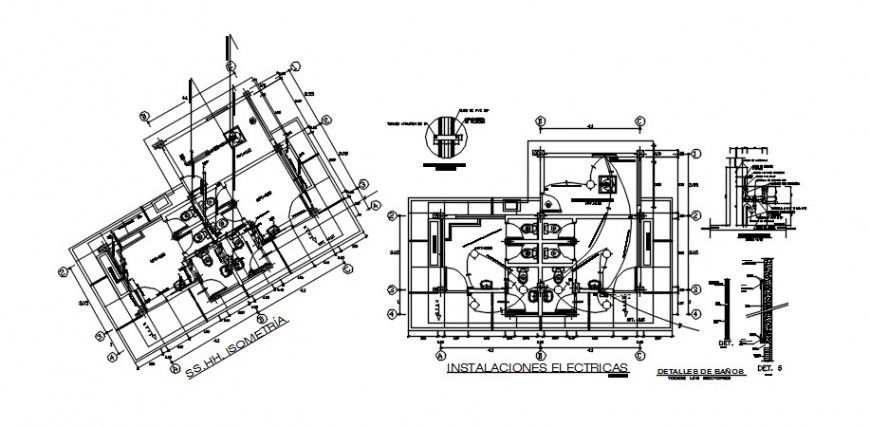 Sanitary public toilet 2d view CAD plan details autocad file