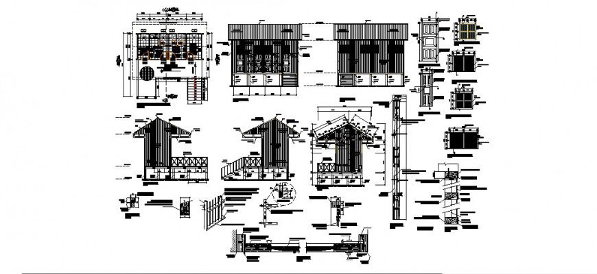 Sanitary public toilet unit 2d view section, plan and elevation detail autocad file