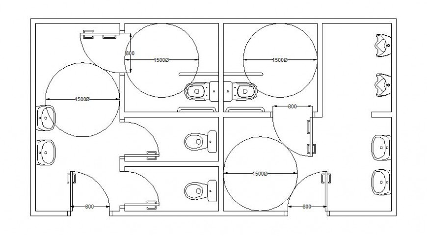 Sanitary toilet drawings 2d view layout plan autocad software file