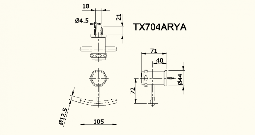 Sanitary toilet fitting detail elevation autocad file