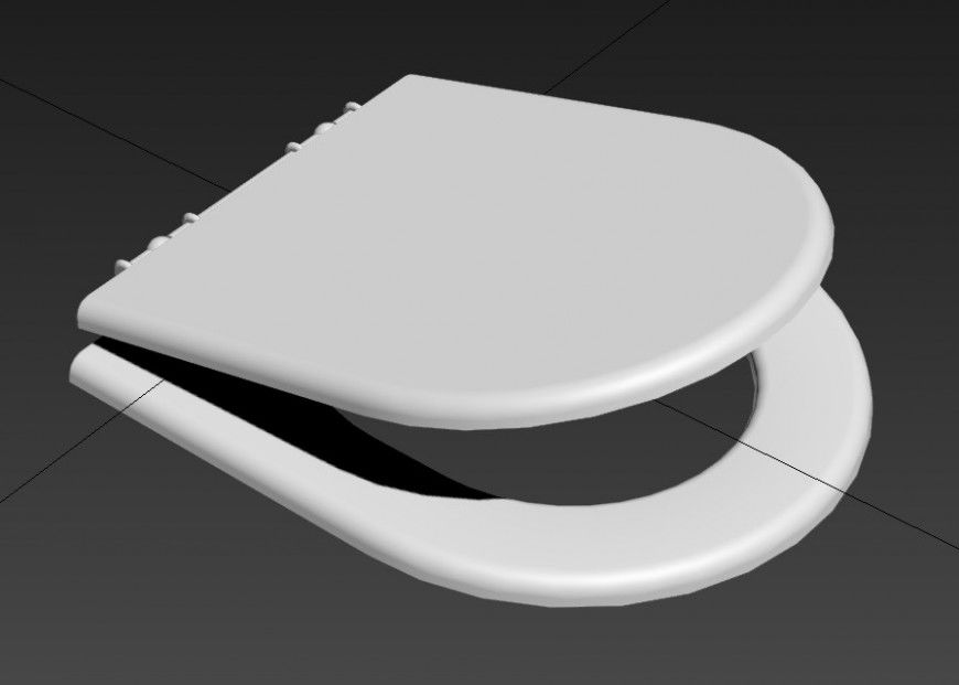 Sanitary toilet seat detail 3d model layout CAD block 3d max file